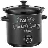 RH SLOW COOKER 3.5L BLACK W CHALKBOARD